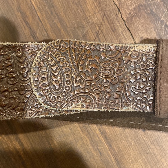 D. L. Rhein circle design leather belt - Picture 3 of 3